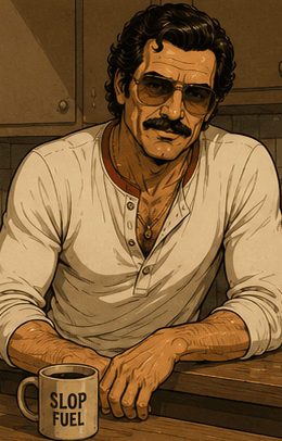 Boyd in a henley, straightforward and composed.