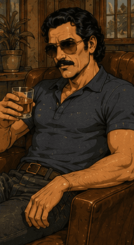 Boyd relaxing, cautiously at ease.